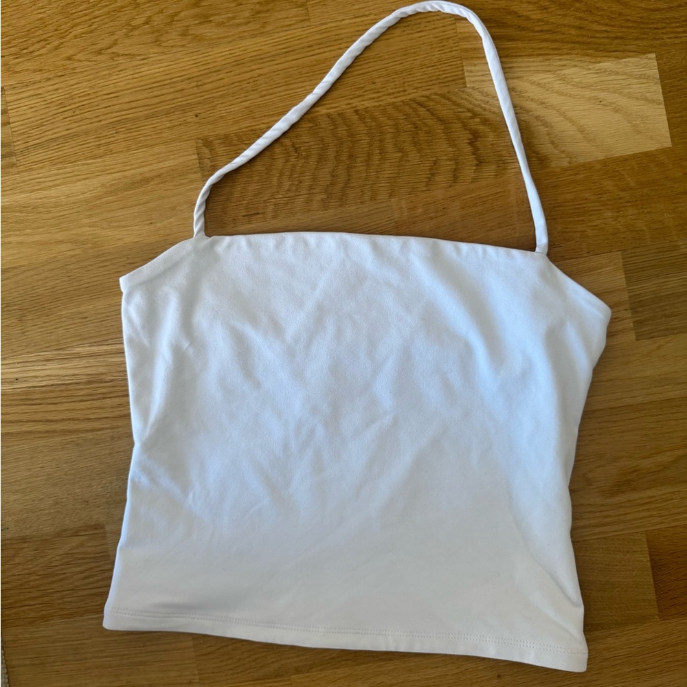 White halter top